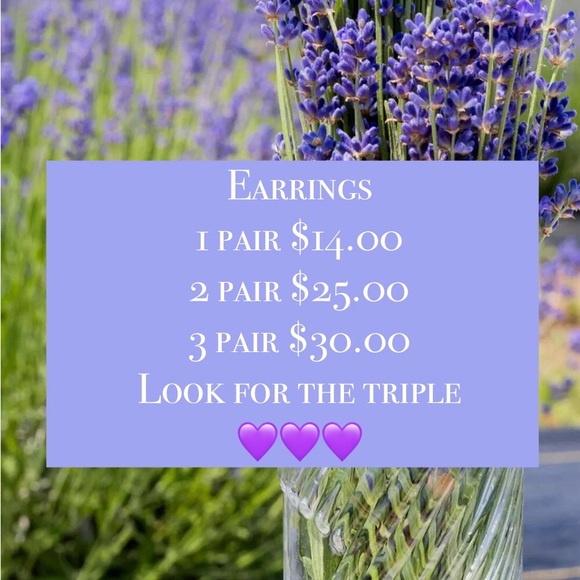 💜💜💜 3/$30 - 2 pairs for the price of one Gold faux earrings! - Picture 6 of 6